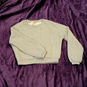 Gray Cropped Sweater (Small)